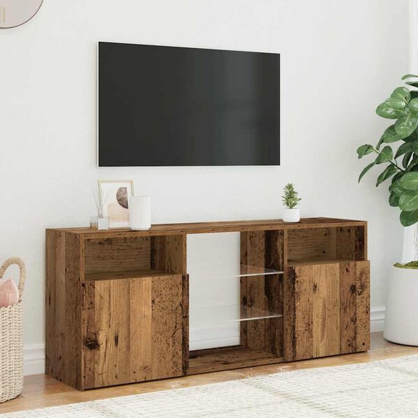 vidaXL TV skapītis ar LED lampiņām, 120x30x50 cm, inženierijas koks