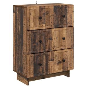 vidaXL Atvilktņu skapis 66 x 34,5 x 90 cm Inženierijas koks Vecs koks