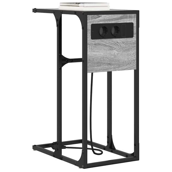 vidaXL Nakts skapītis Pelēks Sonoma 41,5 x 26 x 60,5 cm