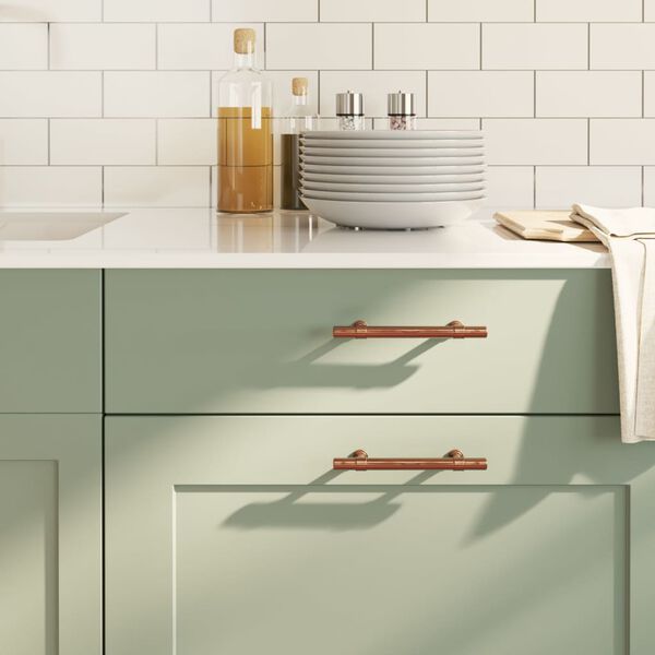 vidaXL skapja rokturi, 20 gab., bronzas, 96 mm, nerūsējo&scaron;ais tērauds