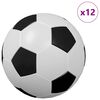 vidaXL Galda futbola bumbas 12 pcs Balts un melns 3.6 x 3.6 cm