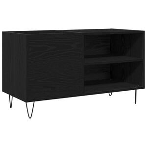 vidaXL Pla&scaron;u skapis Melns ozolkoks 85 x 38 x 48 cm Inženierijas koks