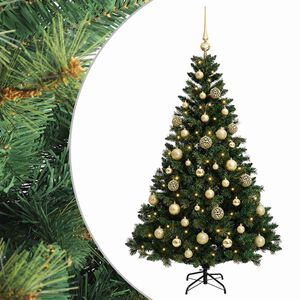 vidaXL Mākslīgā Ziemassvētku eglīte ar rotājumiem 120 cm 150 LED