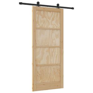 vidaXL Slīdo&scaron;ās durvis ORKDAL 86 x 198,5 cm Priedes masīvkoks Dabiska