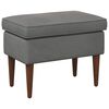 vidaXL Pēdu soliņ&scaron; Tum&scaron;i pelēka 55 x 35 x 41 cm Samts