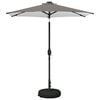 vidaXL Dārza parasols ar LED gaismām un pamatni 230 x 230 cm