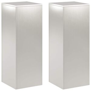 vidaXL Augu statīvs 2 pcs Sudraba 30 x 30 x 80 cm Tērauds