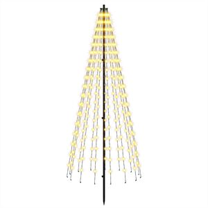 vidaXL LED Ziemassvētku koks 165 cm 270 LED Silti balts Dzelzs Melns