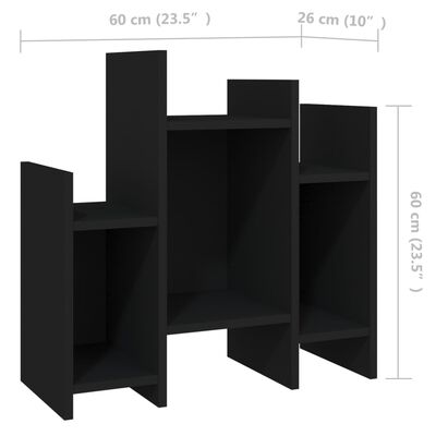 vidaXL skapītis, melns, 60x26x60 cm, skaidu plāksne