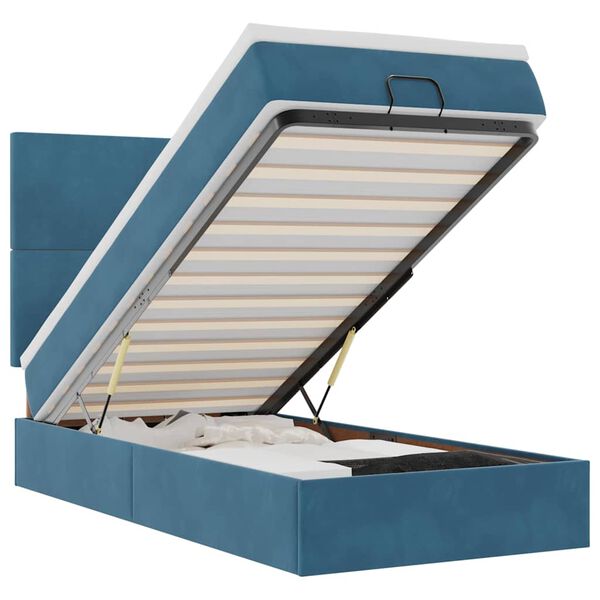 vidaXL Osmaņu gultas rāmis ar matračiem tum&scaron;i pelēks 90x200cm samts