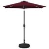 vidaXL Dārza parasols ar LED gaismām un pamatni 230 x 230 cm