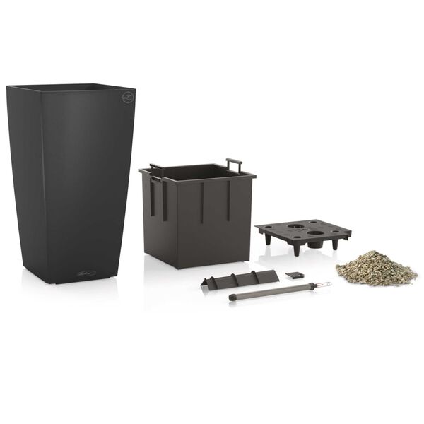 LECHUZA puķu kaste Cubico Color 30 ALL-IN-ONE, pelēkbrūna, 13138