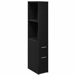 vidaXL Vannas istabas mēbeļu komplekts 22 x 41 x 135 cm Melns ozolkoks