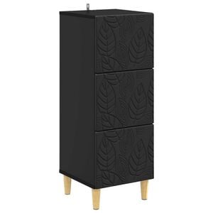 vidaXL Atvilktņu skapis Melns 33 x 34,5 x 90 cm Inženierijas koks