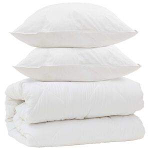 vidaXL Sega ar spilveniem ar spilvenu 3 pcs Balts Mikro&scaron;ķiedra