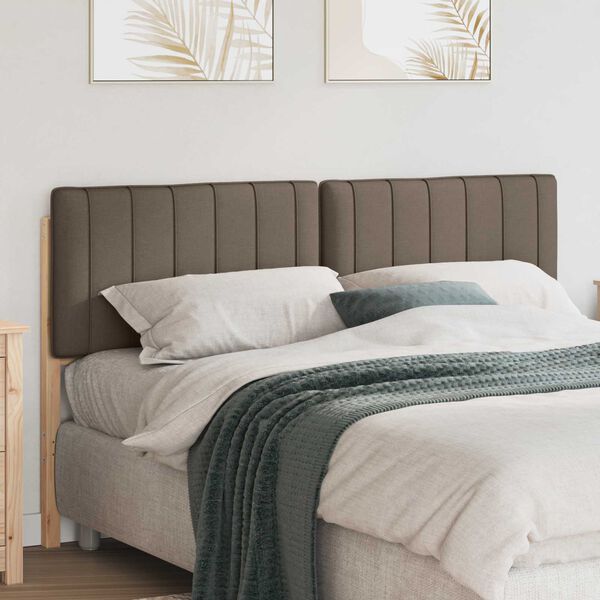 vidaXL Mīkstināts gultas galvgalis Brūns un Taupe 160 cm