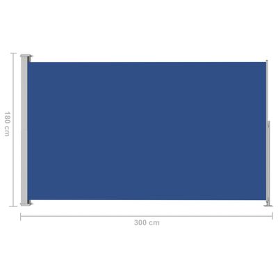 vidaXL izvelkama sānu markīze, zila, 180x300 cm