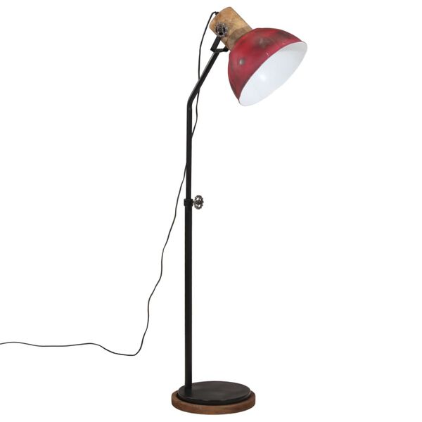 vidaXL grīdas lampa, 25 W, bružāti sarkana, 30x30x100-150 cm E27