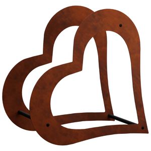 vidaXL Malkas turētājs 41 x 40 x 20 cm Novecināts tērauds Rūsa