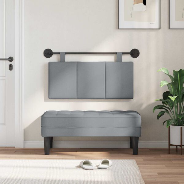 vidaXL Karājo&scaron;s galvgalis Gai&scaron;i pelēks 90 x 55 x 5 cm audums