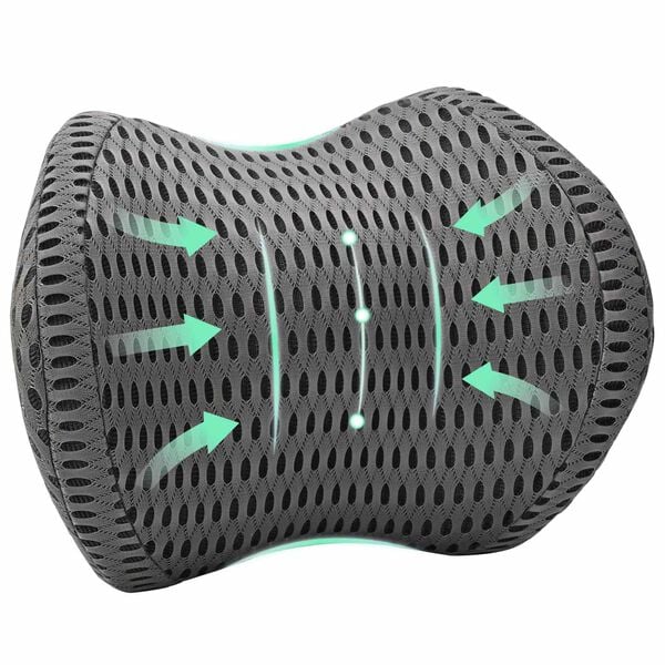 vidaXL Kakla spilvens Regulējams Pelēks 31 x 22 x 13 cm Atmiņas putas