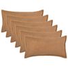 vidaXL Spilvenu pārvalks 6 pcs HOUTEN Bē&scaron;a 40 x 70 cm Boucl&eacute;