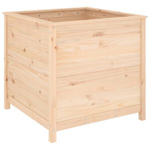 vidaXL dārza puķu kaste, 82,5x82,5x78 cm, priedes masīvkoks