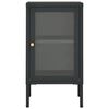 vidaXL kumode, antracītpelēka, 38x35x70 cm, tērauds un stikls