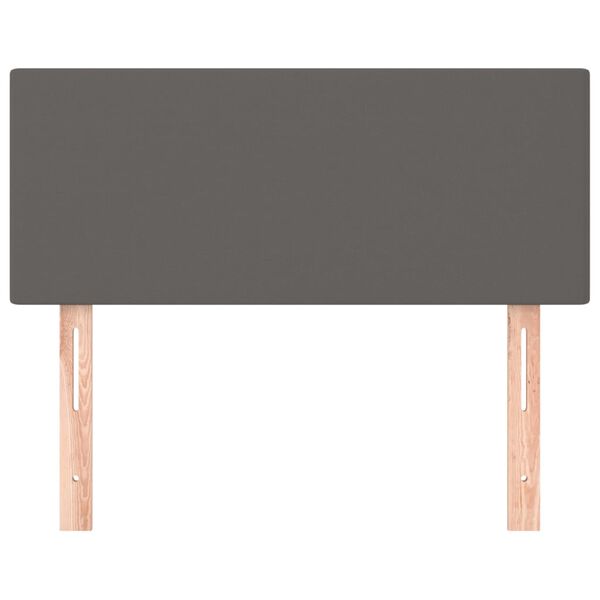 vidaXL gultas galvgalis, 80x5x78/88 cm, pelēka mākslīgā āda