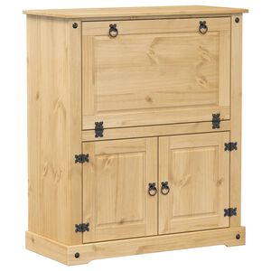 vidaXL vīna skapītis Corona, 97x45x114 cm, priedes masīvkoks