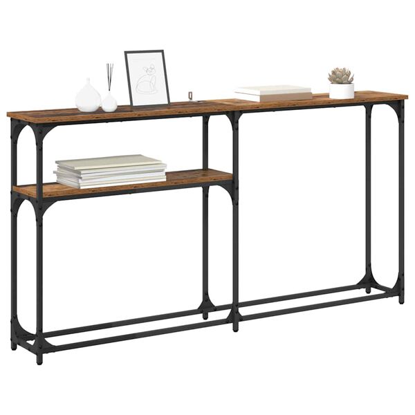 vidaXL Konsolesgalds Vecs koks 145x22.5x75cm Inženierijas koks