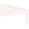 vidaXL gultas rāmis, balts, priedes masīvkoks, 90x200 cm