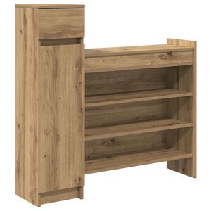 vidaXL Apavu skapis ar atvilktni Artisānā ozols 100,5 x 28 x 100 cm