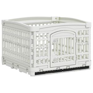 vidaXL 4 paneļu suņu rotaļu laukums 122 x 106,5 x 82 cm Plastmasa
