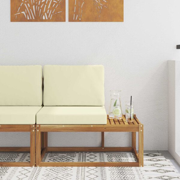 vidaXL Āra galējais dīvāns Dabiska 91 x 63 x 73 cm Cietā akācijas koks