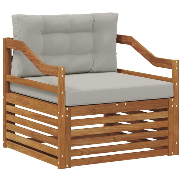 vidaXL Āra dīvānu komplekts Cietā akācijas koks Dabiska