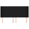 vidaXL galvgalis ar malām, 203x16x118/128 cm, melns audums