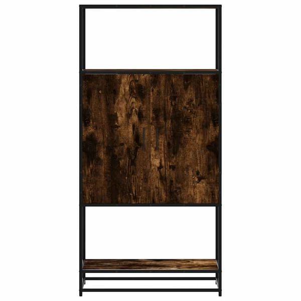 vidaXL Augstā dēlis ozola krāsa 68x35x139 cm inženierijas koks metāls