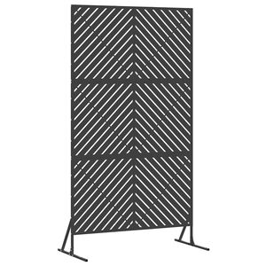 vidaXL Privātuma ekrāns 100 x 50 x 180 cm Tērauds Melns