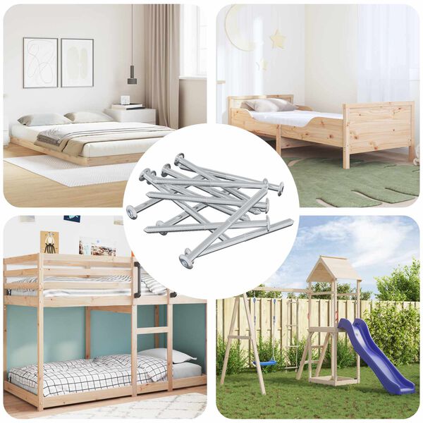 vidaXL Skrūve 12 pcs Sudraba M6 x 85 mm Tērauds