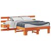 vidaXL Gultas rāmis Brūna 120 x 190 cm Ciets priedes koks