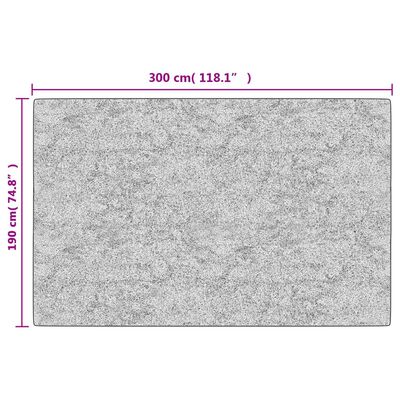 vidaXL paklājs, 190x300 cm, bēšs, mazgājams, neslīdošs