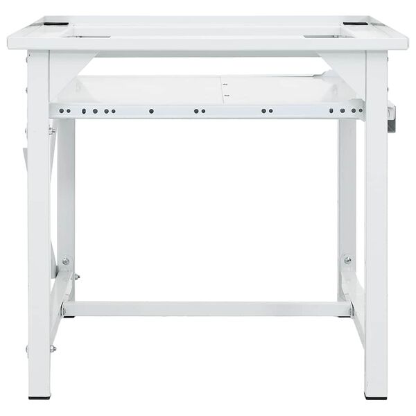 vidaXL veļasma&scaron;īnas statīvs ar izvelkamu plauktu, balts