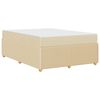 vidaXL Gultas rāmis ar matraci Krēmkrāsa 140 x 200 cm audums