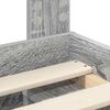 vidaXL Gultas rāmis Pelēks Sonoma 100 x 200 cm Ciets priedes koks