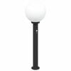 vidaXL stabveida gaismeklis ar sensoru, 80 cm, melns, IP44