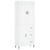 vidaXL augstais skapis, balts, 69,5x34x180 cm, inženierijas koks
