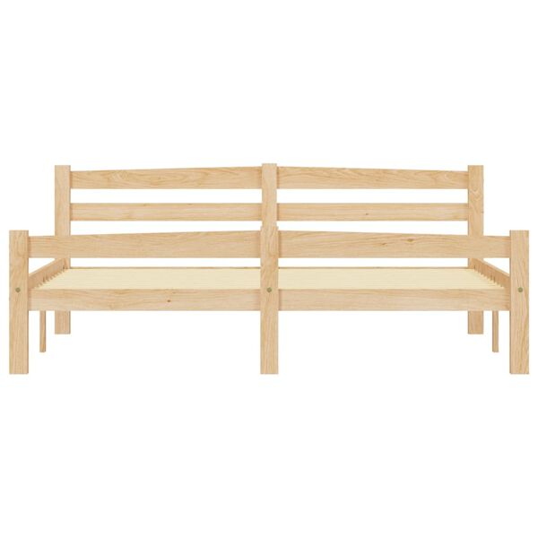 vidaXL gultas rāmis, priedes masīvkoks, 160x200 cm