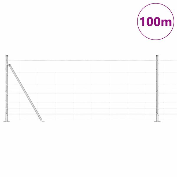 vidaXL Žoga āķis Cinkots 100 x 1 m Tērauds