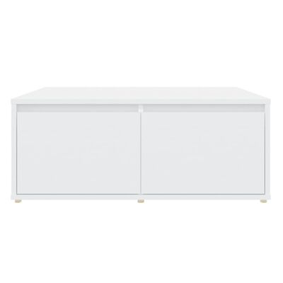 vidaXL kafijas galdiņš, balts, 80x80x31 cm, skaidu plāksne